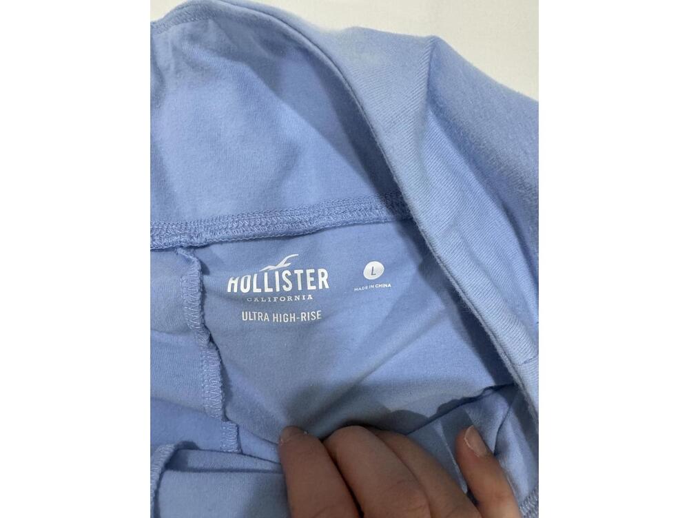NWT Hollister Baby Blue Ultra High Rise Cotton Mini Short Skort- Size Large - Picture 4 of 7